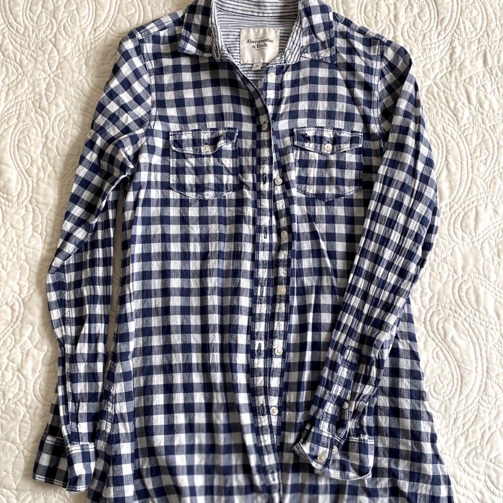 Plaid button down shirt